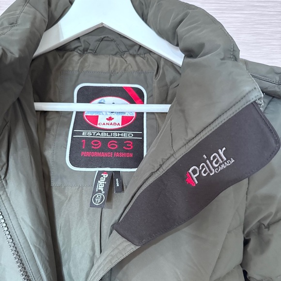 PAJAR Canada Womens Khaki Mid Length Coat With Real Fur In XS - Picture 8 of 17